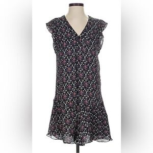 Joie Black and Pink Midi Dress